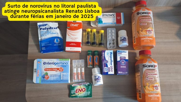 Surto de norovírus no litoral paulista atinge neuropsicanalista Renato Lisboa durante férias em janeiro de 2025